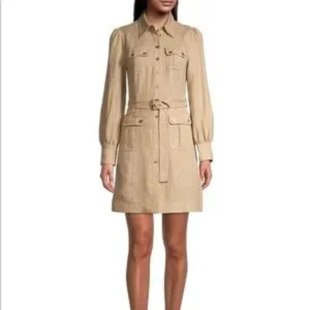 Michael Kors Linen Utility mini dress size 6